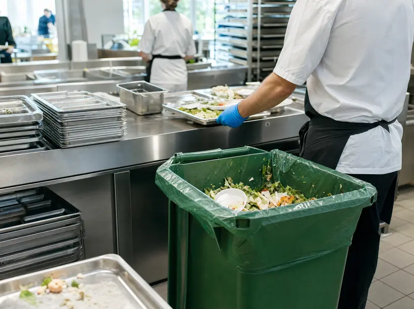 Kantinenküche nach der Mittagsausgabe