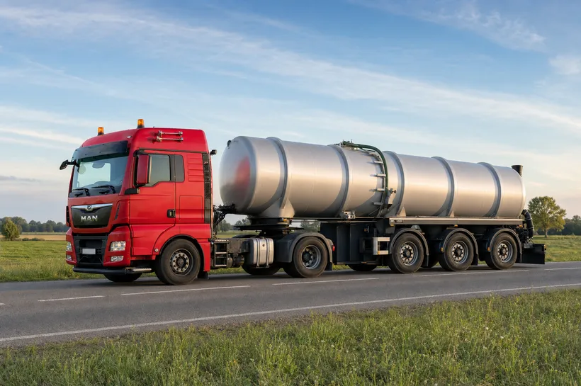 Tankfahrzeug von Rehder-Maaß in der Seitenansicht